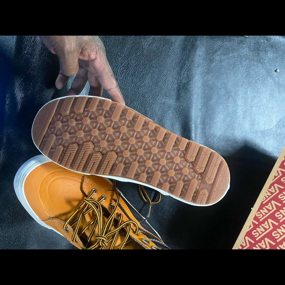 Vans outdoor mustard yellow and black